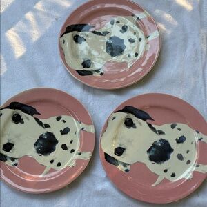 Anthropologie Sally Muir three (3) 8.5” plates